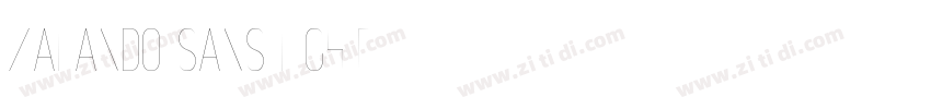 Zalando Sans Light字体转换